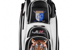 Golfbag Typ Cartbag, handgefertigt, kunstvoll bestickt: "Tiger" 1