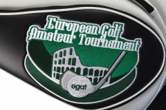 Golfbag Typ Cartbag, handgefertigt, kunstvoll bestickt: Team egat.eu