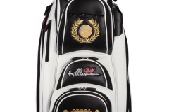 Golfbag / Cartbag, Goldener Golfball mit Lorbeerkranz