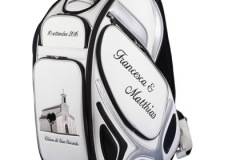 Golfbag / Tourbag in weiss: Just Married