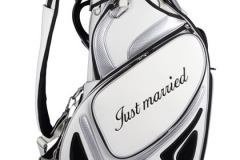 Golfbag / Tourbag in weiss: Just Married