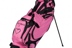 Golfbag / Standbag in pink/schwarz: Herz