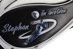 Golfbag / Cartbag: Golfschwung in blau