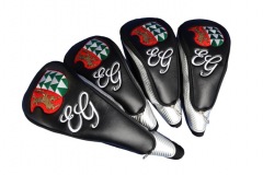Headcover-Set "Grünwald-Wappen", individuell bestickt von Kerstin Kellermann aus 2013