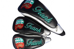 Headcover-Set "Grünwald-Wappen", individuell bestickt von Kerstin Kellermann aus 2013