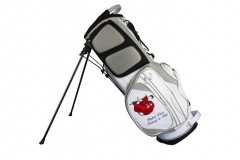 Golfbag / Standbag in weiss/silber