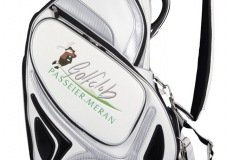 Golfbag / Tourbag in weiss/silber