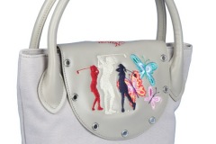 Golfhandtasche mit Schmetterlingen
