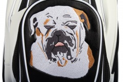 Golfbag / Cartbag in schwarz/weiss: Hund/Boxer
