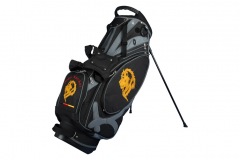 Golfbag / Standbag in schwarz/silber: Löwe