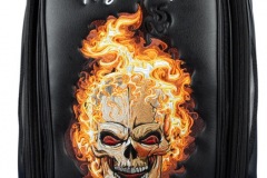 Golfbag Typ Tourbag "Totenkopf in Flammen"