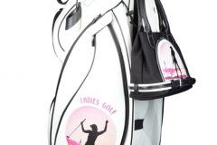 Damen-Golfbag Typ Cartbag: Golferin mit Putter