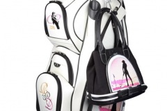 Damen-Golfbag Typ Cartbag: Golferin mit Putter