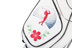 Golfbag mit einzelner Blume
