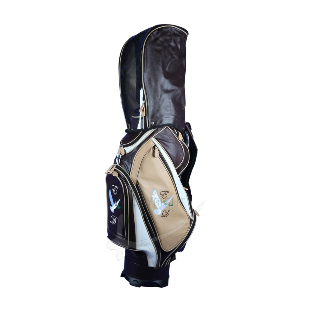Luxury custom golf bag. Genuine leather KELLERMANN