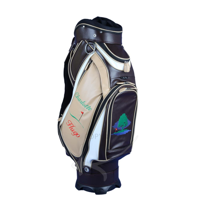 Luxury custom golf bag. Genuine leather KELLERMANN