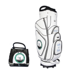 Golf Bag / Cart Bag. Frontal und seitlich individuell mit einem exklusiven Stickdesign bestickt.